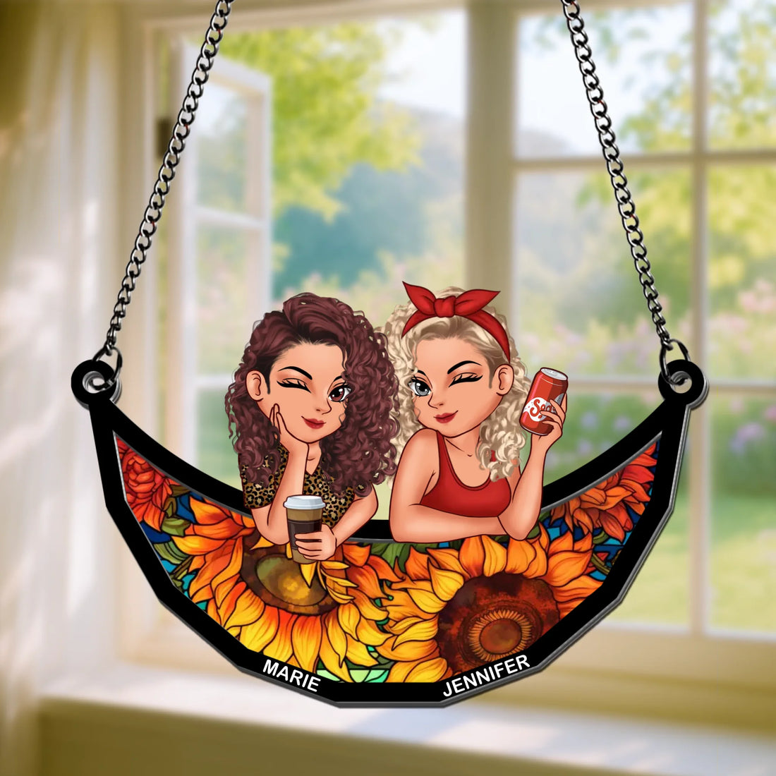 Mother And Daughter - Personalized Suncatcher