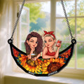 Personalized Mother And Daughter Acrylic Suncatcher Gift With Custom Names