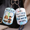 Personalized Couple Map Keychain With Names And Location