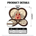 Personalized car visor clip size chart and product specifications