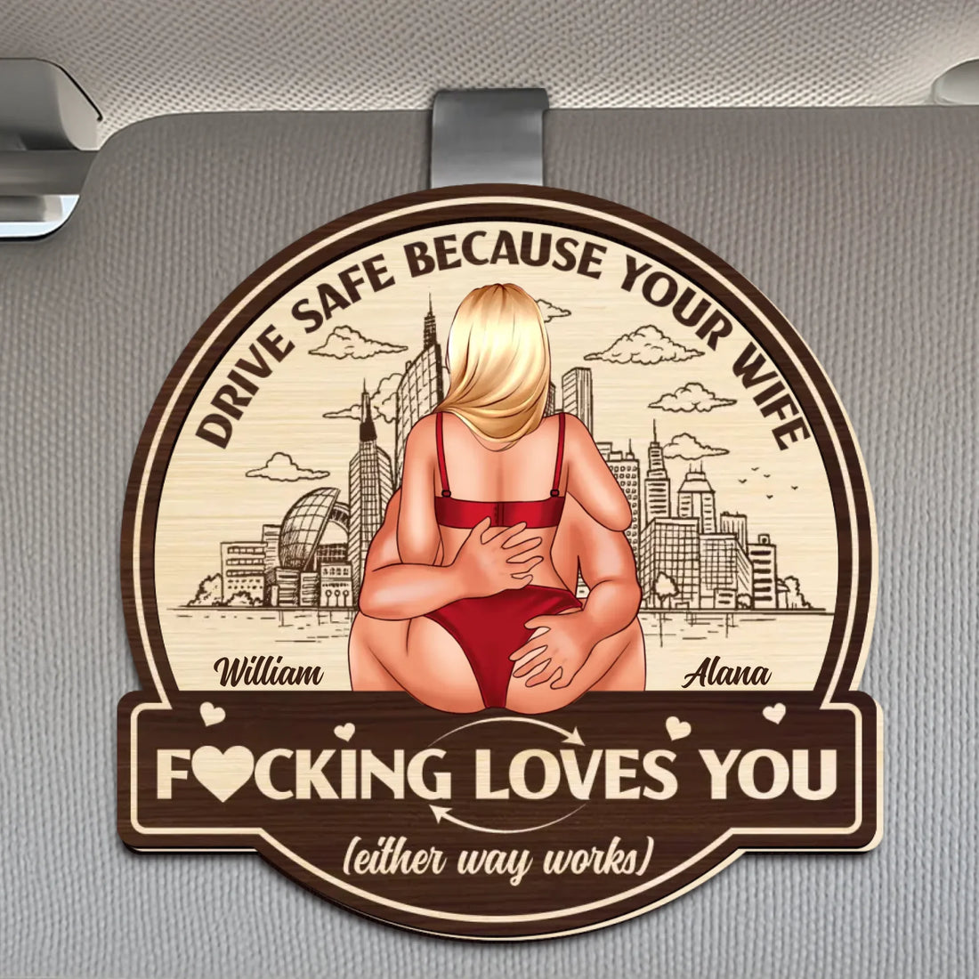 Drive Safe - Personalized Car Visor Clip