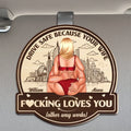 Drive safe personalized car visor clip for couples