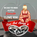 I love you personalized acrylic car hanger for couples