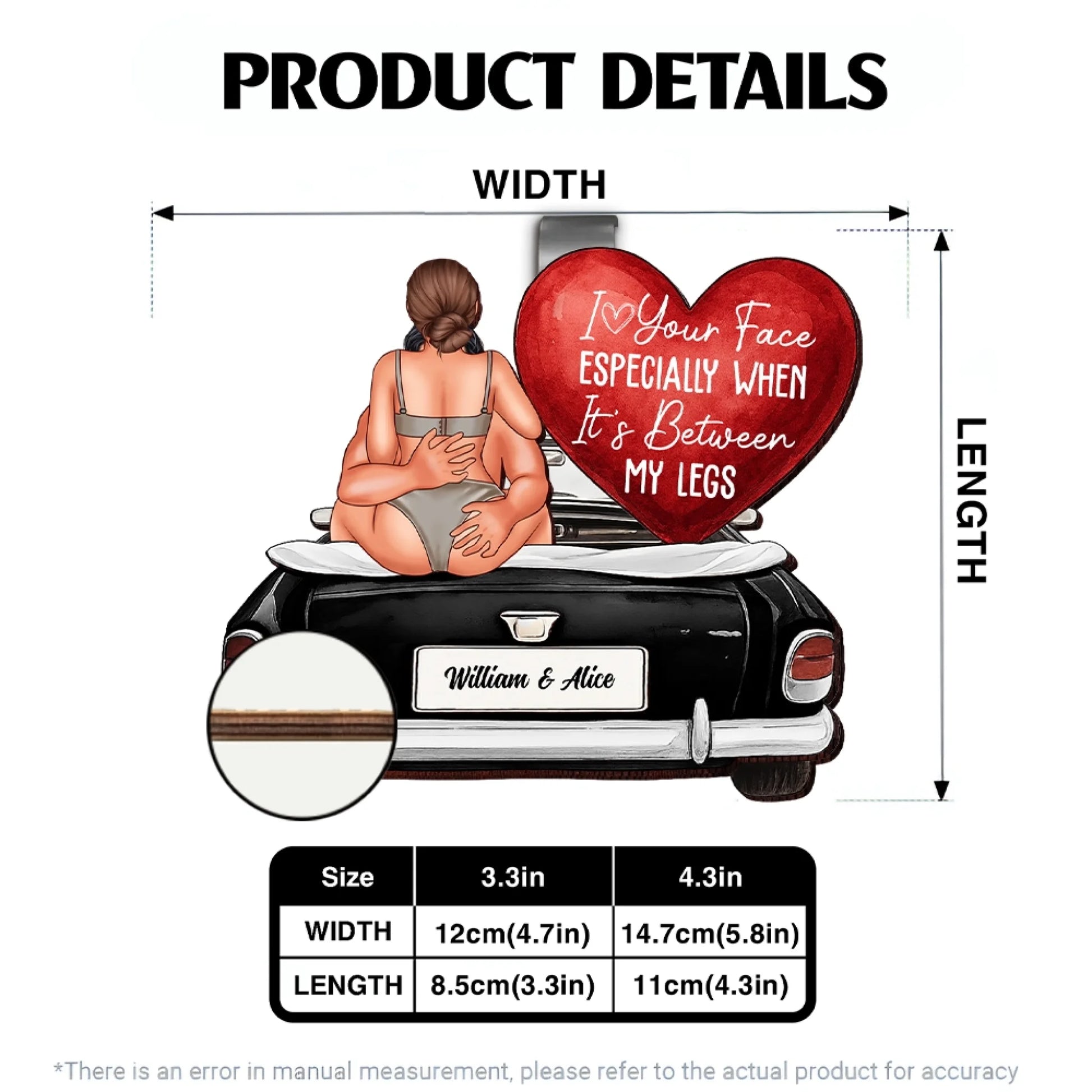 Personalized Wooden Car Visor Clip Product Details