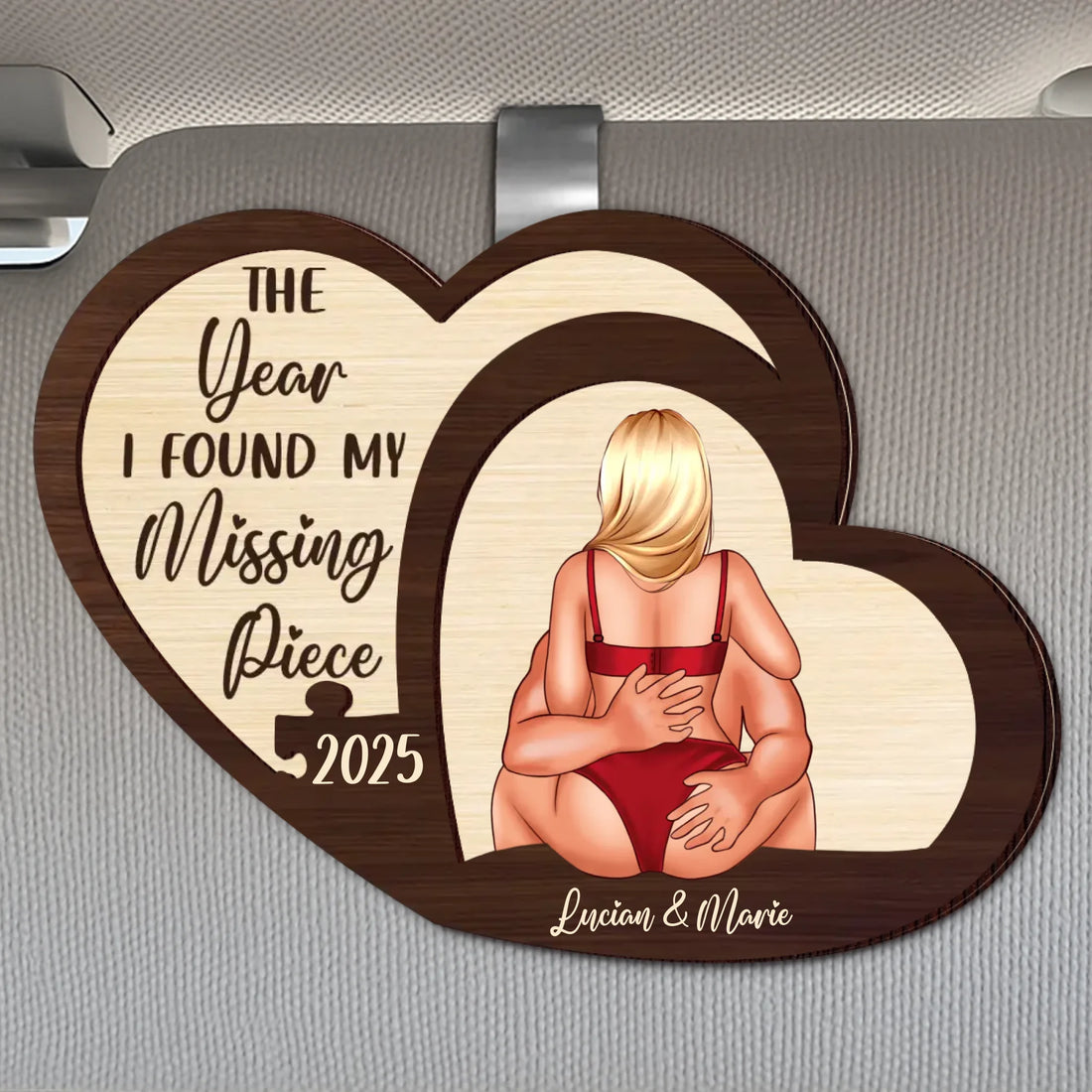 My Missing Piece - Personalized Car Visor Clip