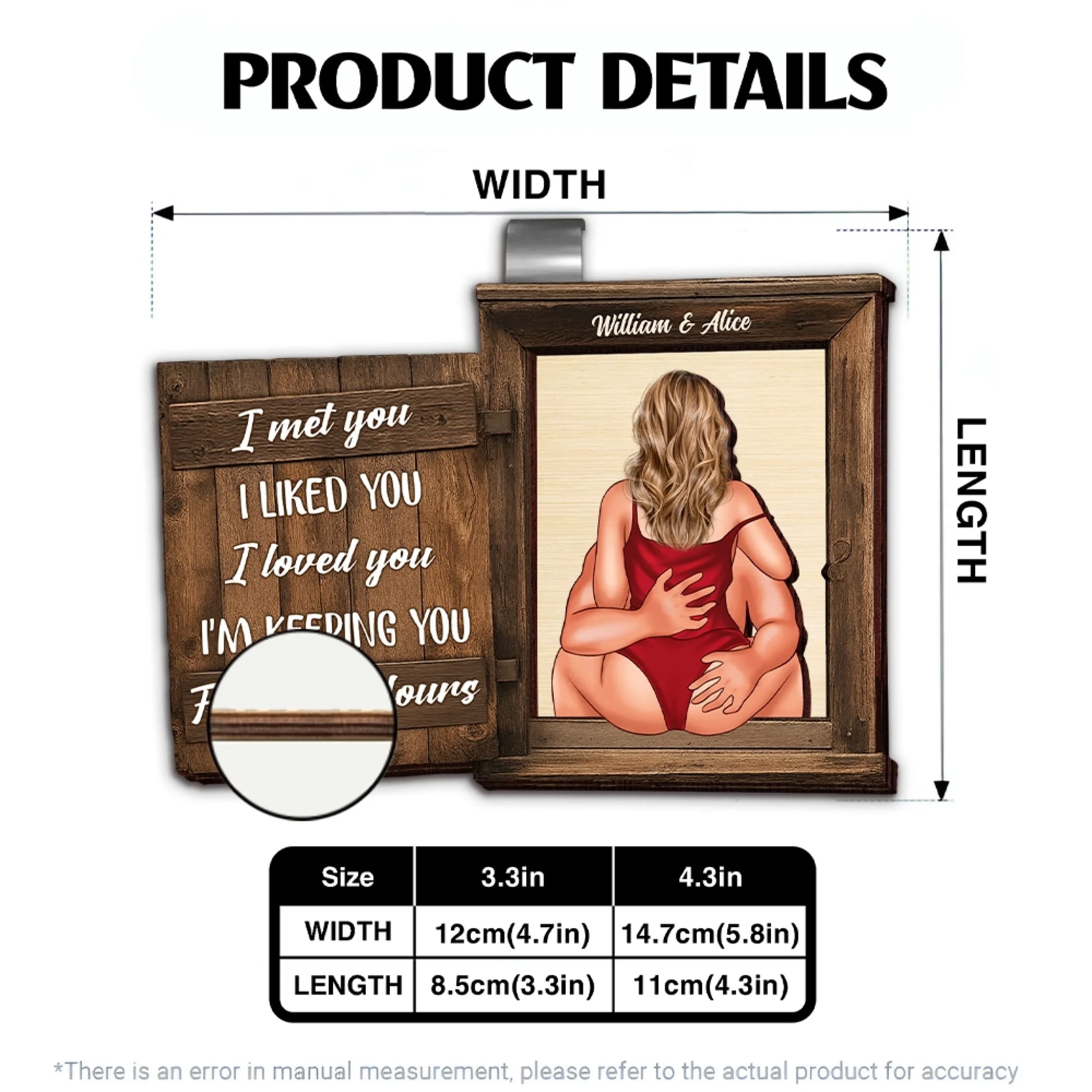 Personalized Wooden Car Visor Clip Product Details