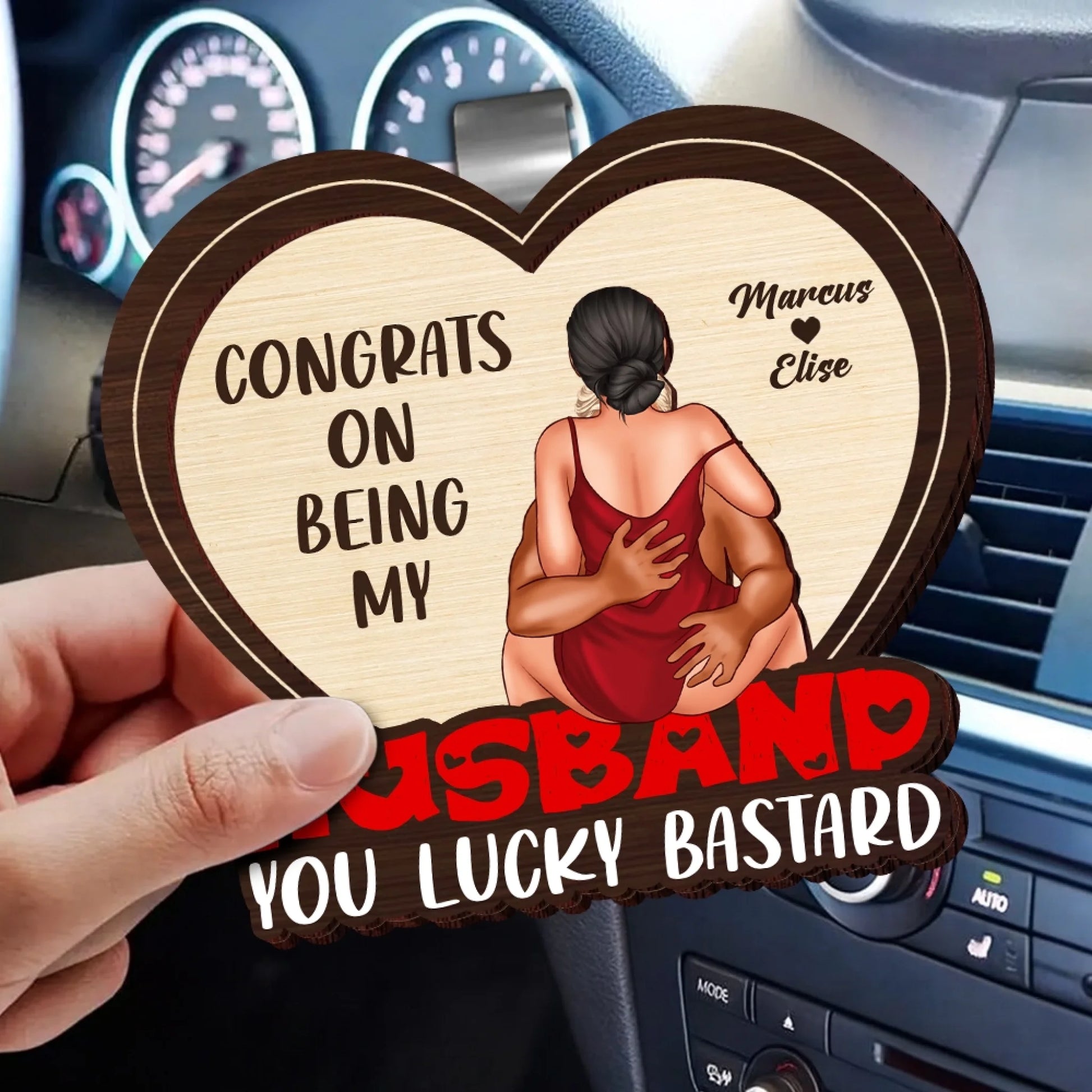 Romantic And Funny Husband Car Accessory Gift