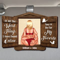 You're My Favorite Personalized Couple Car Visor Clip With Custom Names
