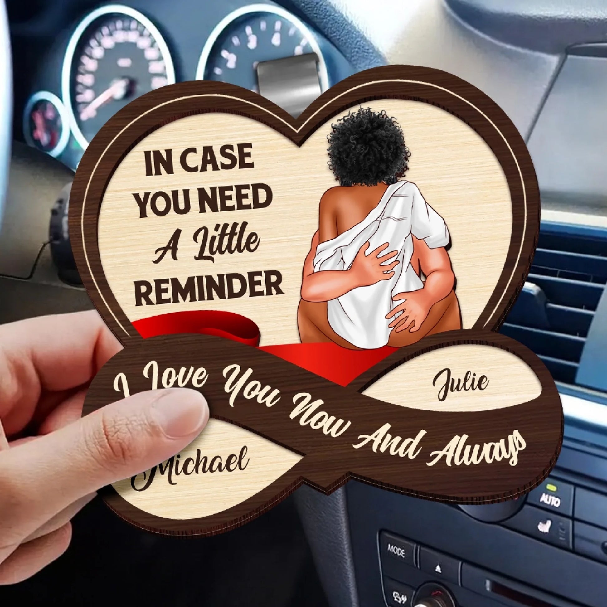 Custom Love Reminder Car Accessory For Couples