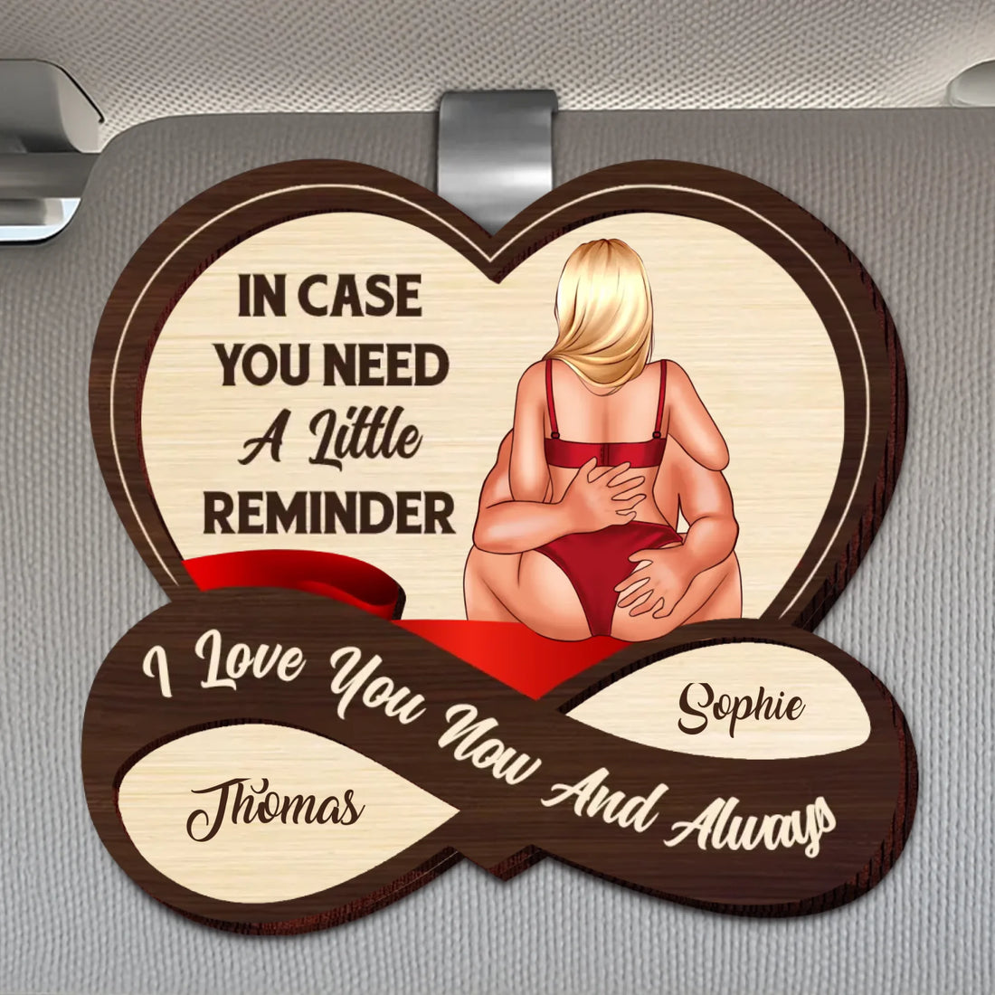 I Love You - Personalized Car Visor Clip