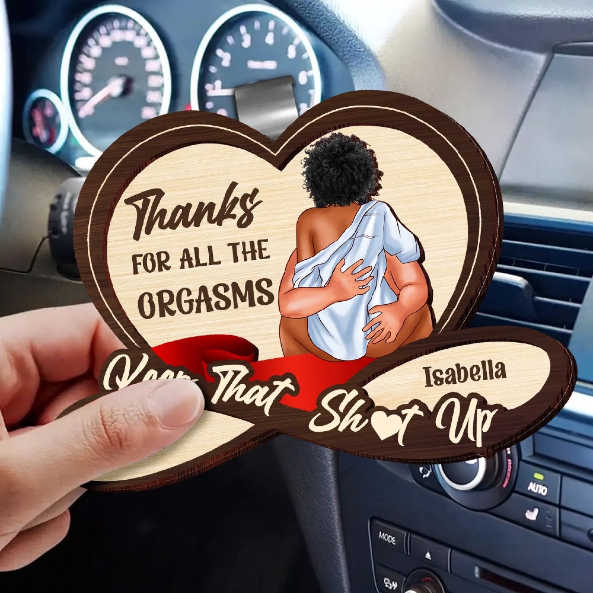 Funny Couple Car Visor Clip Gift From Wife