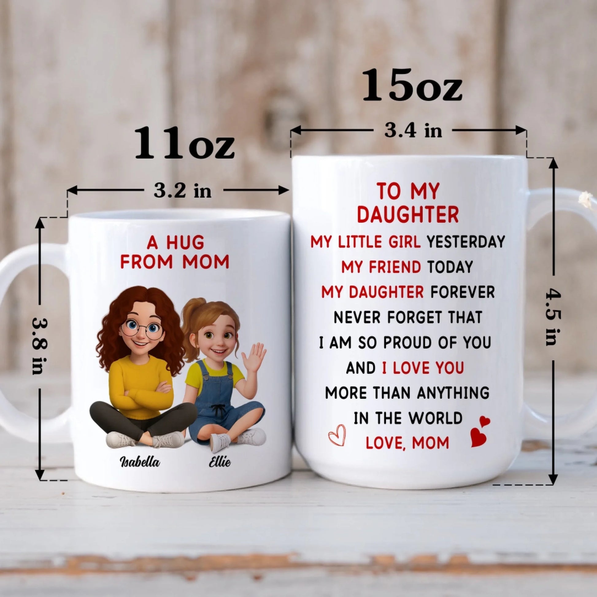 Personalized Coffee Mug Size Guide 11oz And 15oz
