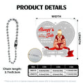 Personalized acrylic car hanger size chart and product specifications