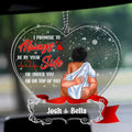 Romantic acrylic car mirror ornament gift for husband and wife