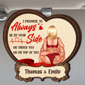 Always by your side personalized car visor clip for couples