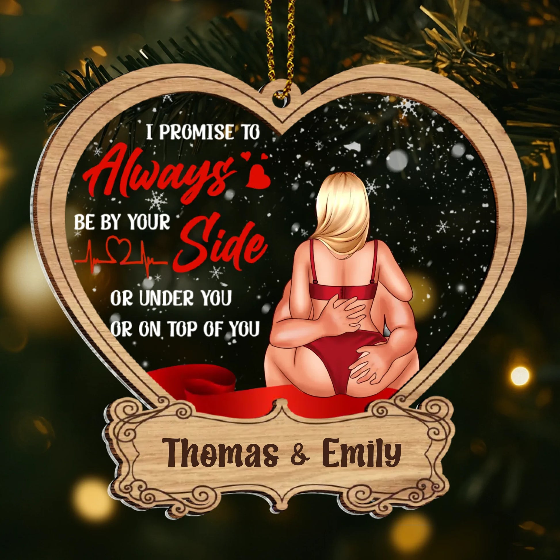 Couple Christmas ornament personalized keepsake gift