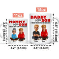 Daddy and daughter custom ceramic mug available in 11oz and 15oz sizes