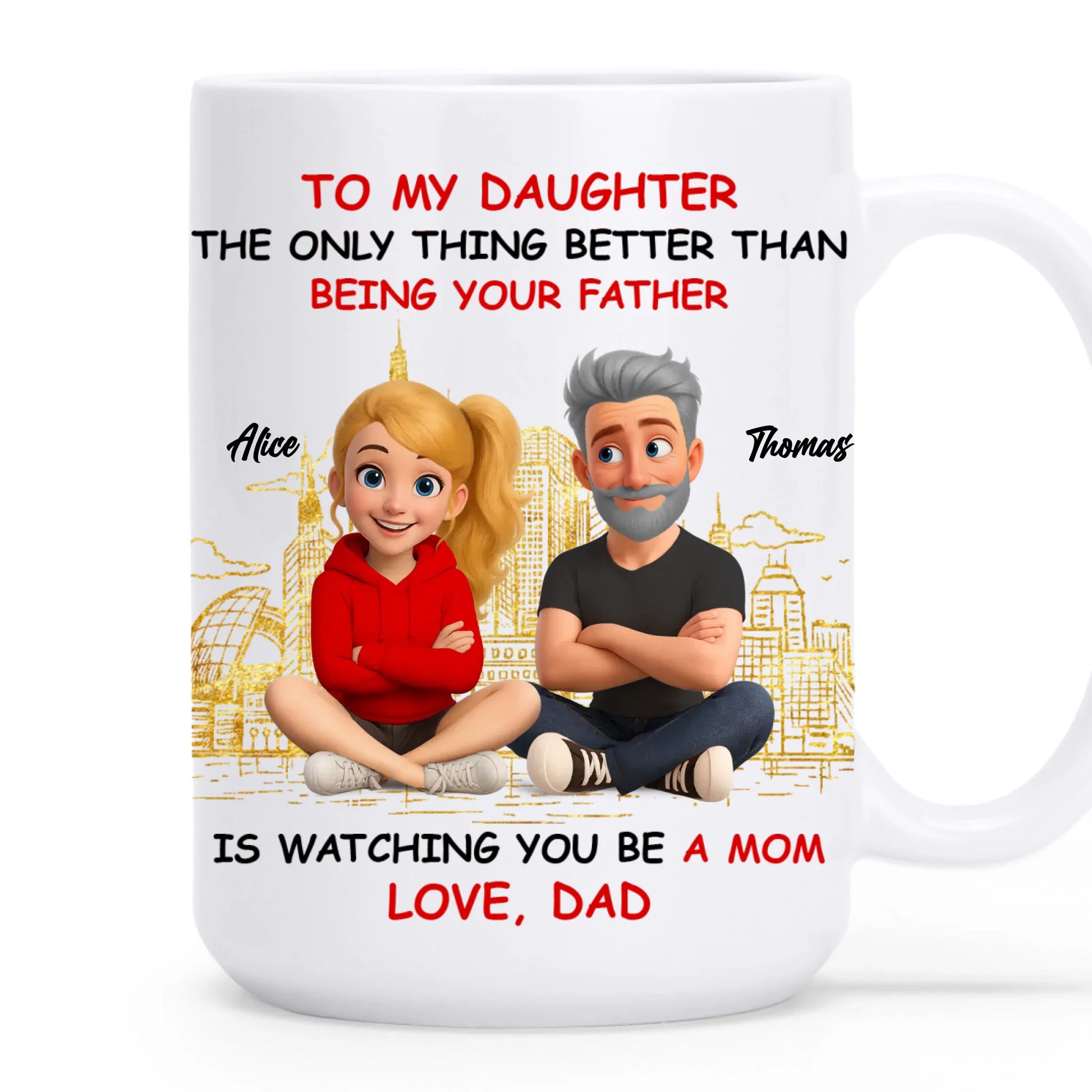 Personalized New Mom Coffee Mug For Daughter