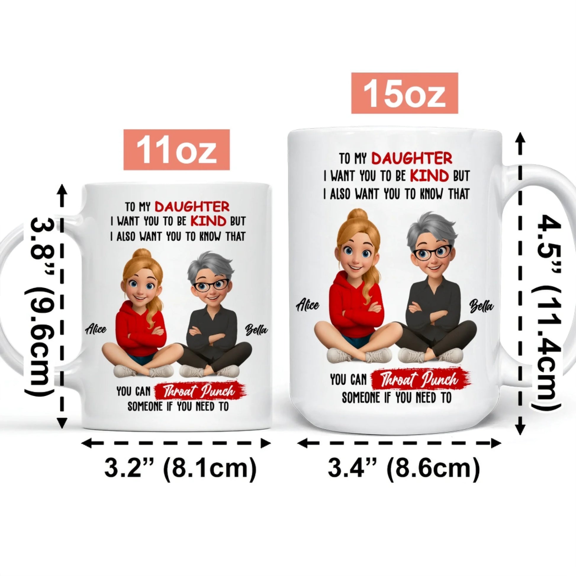 Personalized Coffee Mug Size Guide 11oz And 15oz