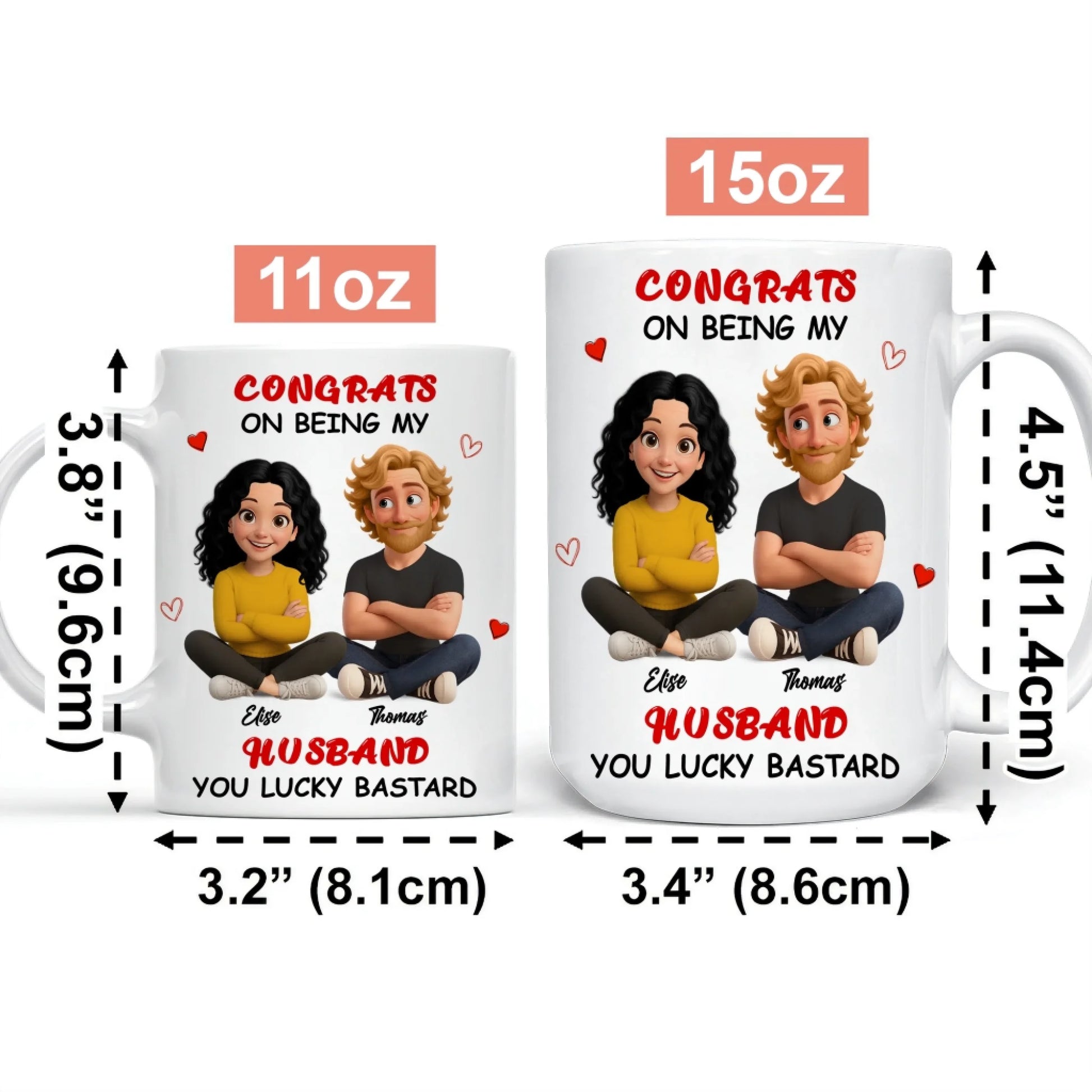 Personalized Coffee Mug Size Guide