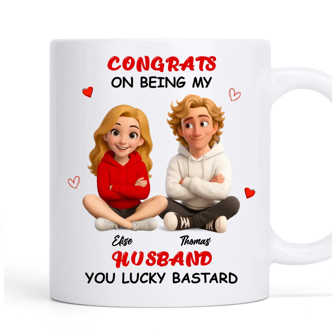 Congrats My Husband - Personalized Coffee Mug