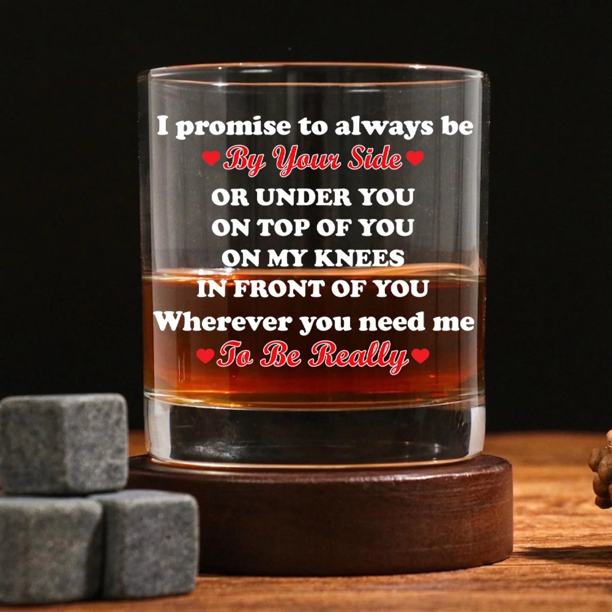 Funny couple whiskey glass gift for husband