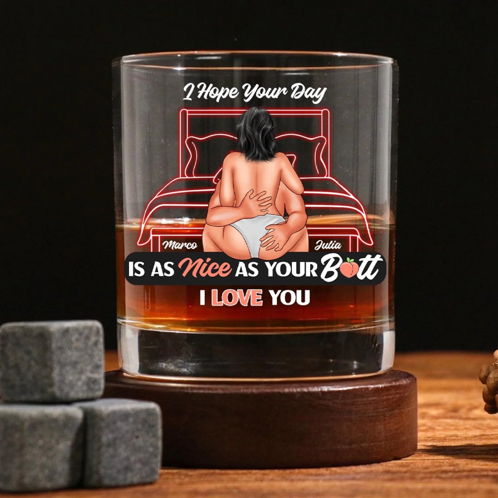 Custom Whiskey Glass Anniversary Gift