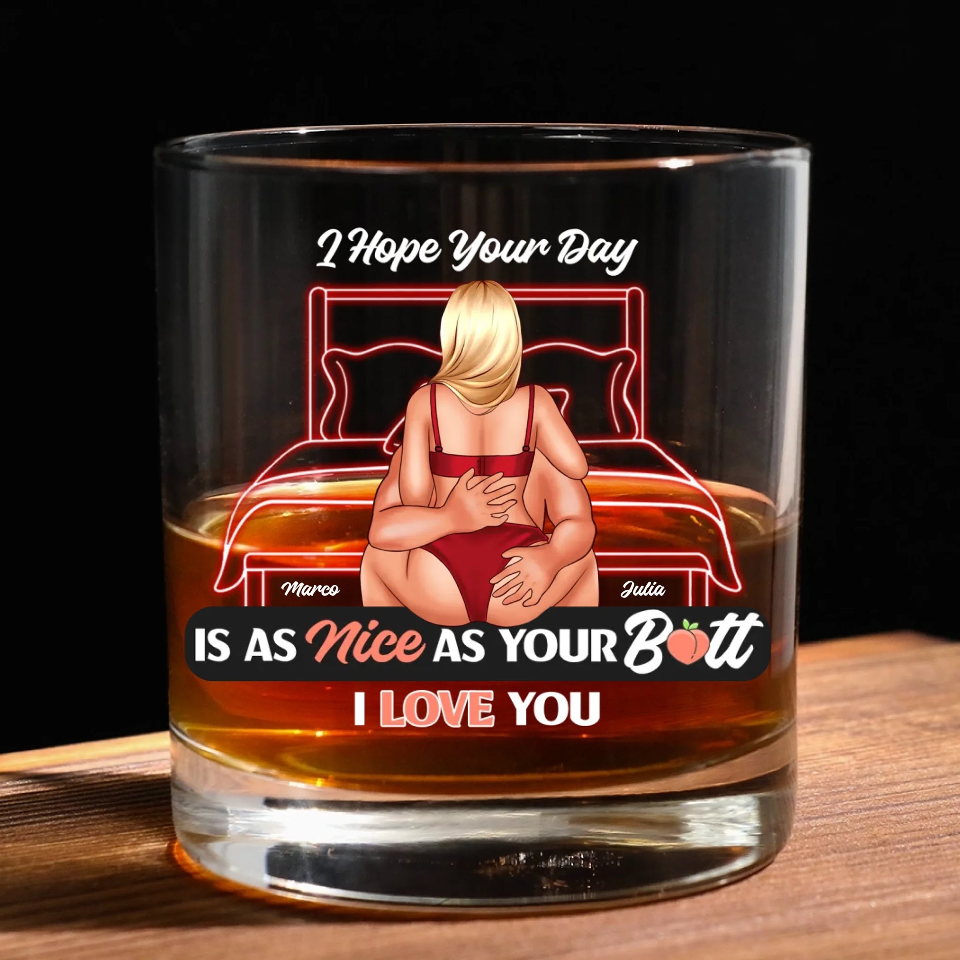 Hope Your Day Is Nice Personalized Whiskey Glass