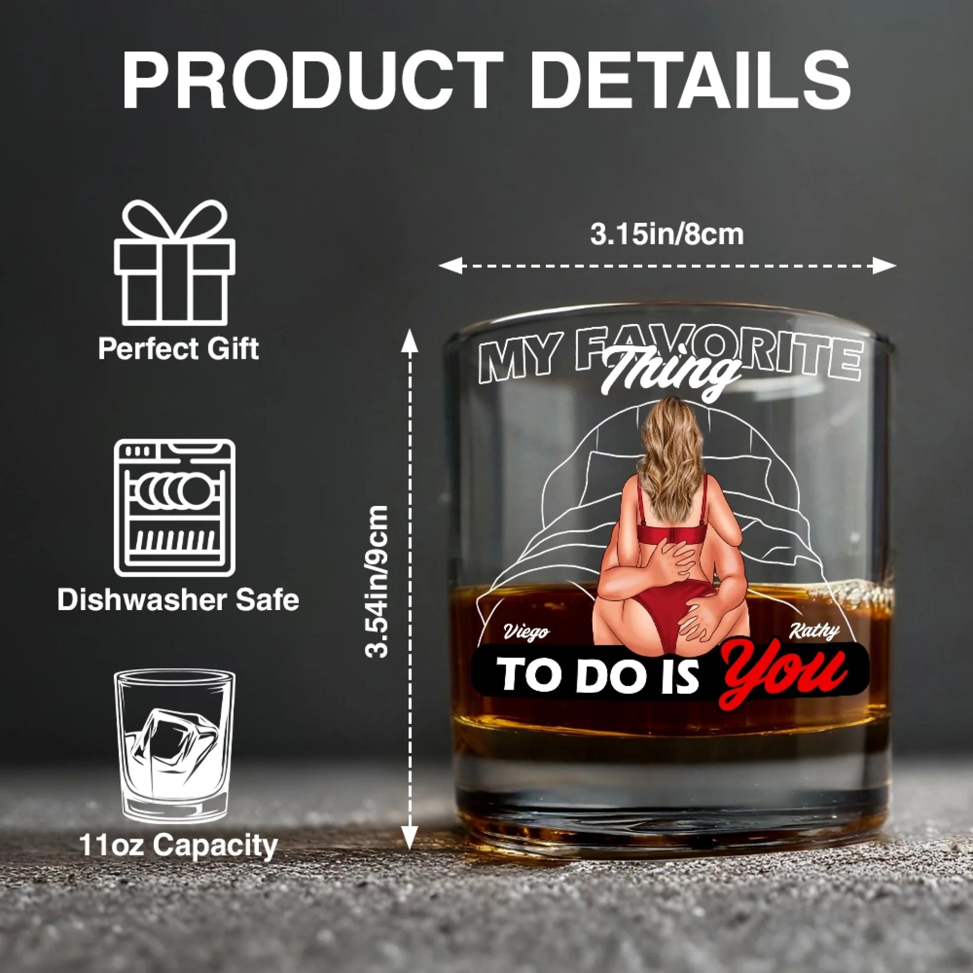 Personalized Whiskey Glass Product Details