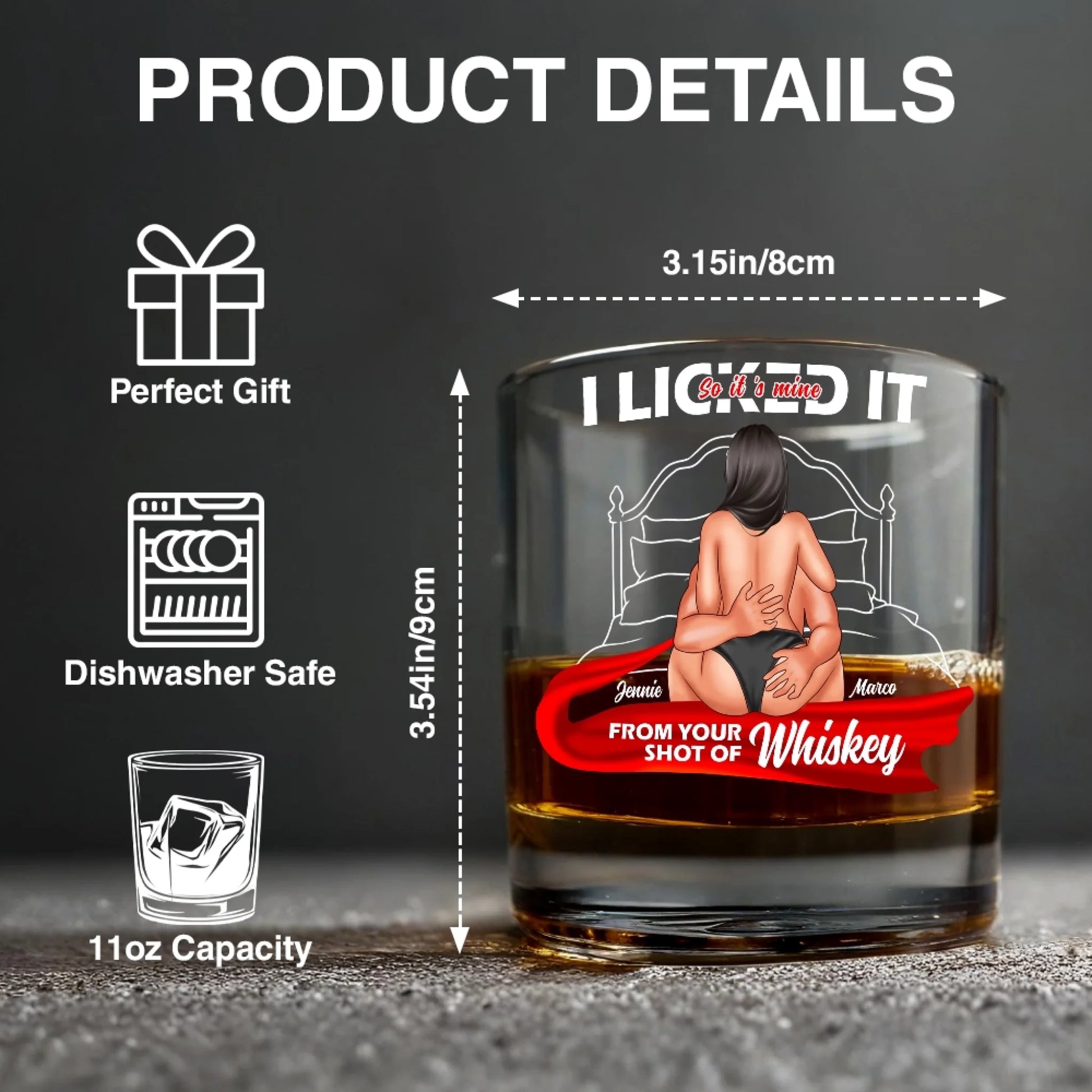 Funny Gift For Husband Or Wife Whiskey Glass