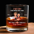 I Love You Personalized Whiskey Glass