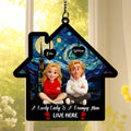Personalized Lovely And Grumpy Couple Suncatcher With Custom Names
