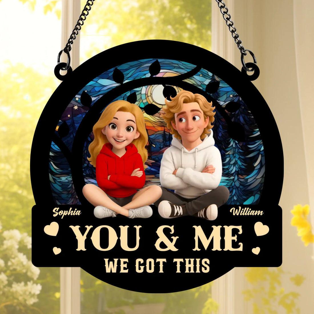 You & Me - Personalized Suncatcher