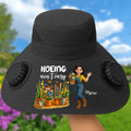 Personalized Solar Fan Hat Gift For Mom Gardener