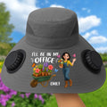 Custom Gardening Solar Fan Hat With Names