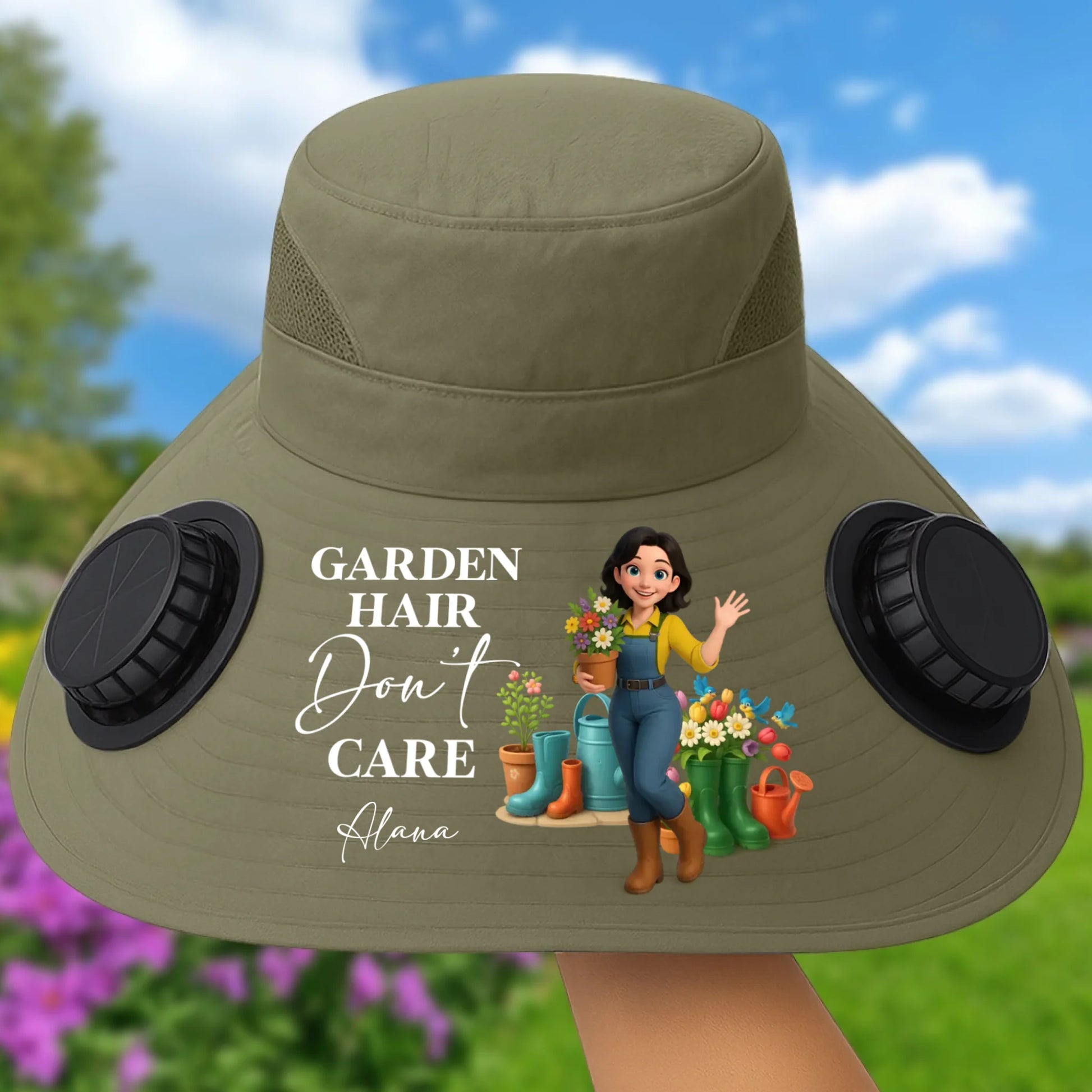 Personalized Garden Hair Cooling Hat Gift