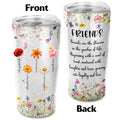 Personalized tumbler front and back design for besties