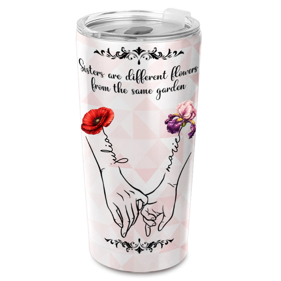 Different Flowers - Personalized Tumbler