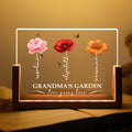 Personalized Grandma's Garden Acrylic Night Light