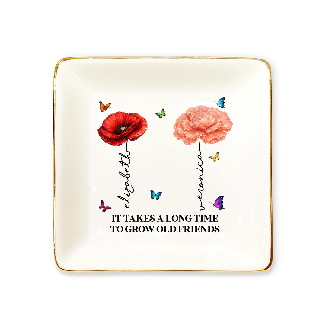 Best Friends - Personalized Ceramic Ring Dish