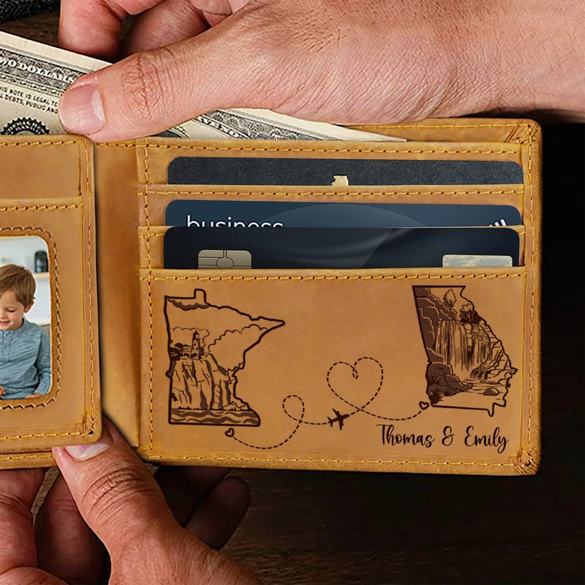 Long Distance Relationship Wallet Gift For Him