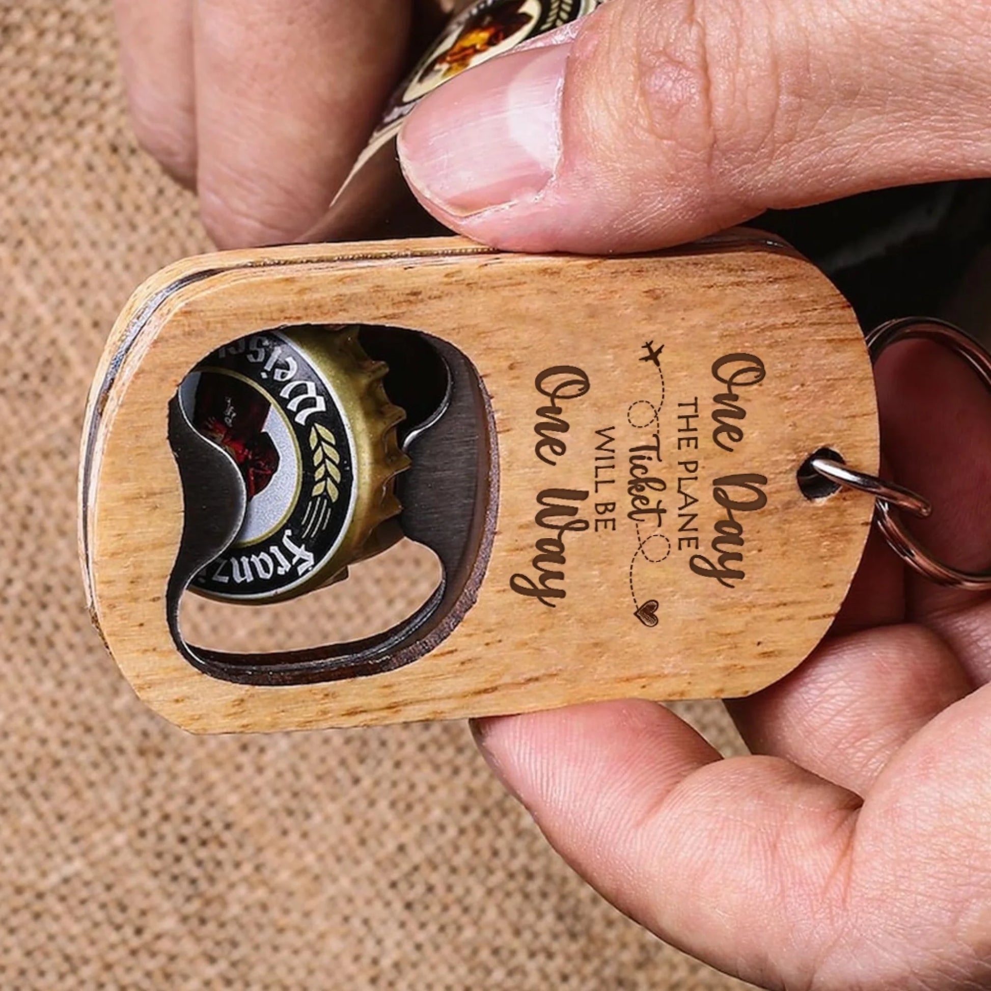 Wooden Bottle Opener Keychain Size And Product Details