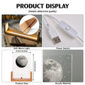 Personalized acrylic night light product details and size chart