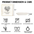 Personalized ceramic ring dish size chart and specifications
