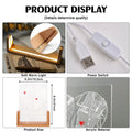 Personalized acrylic coordinates night light size chart and product specifications