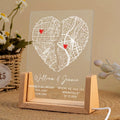 Romantic personalized photo night light gift for husband and wife