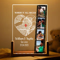 Personalized Where It All Began Acrylic Night Light With Custom Map