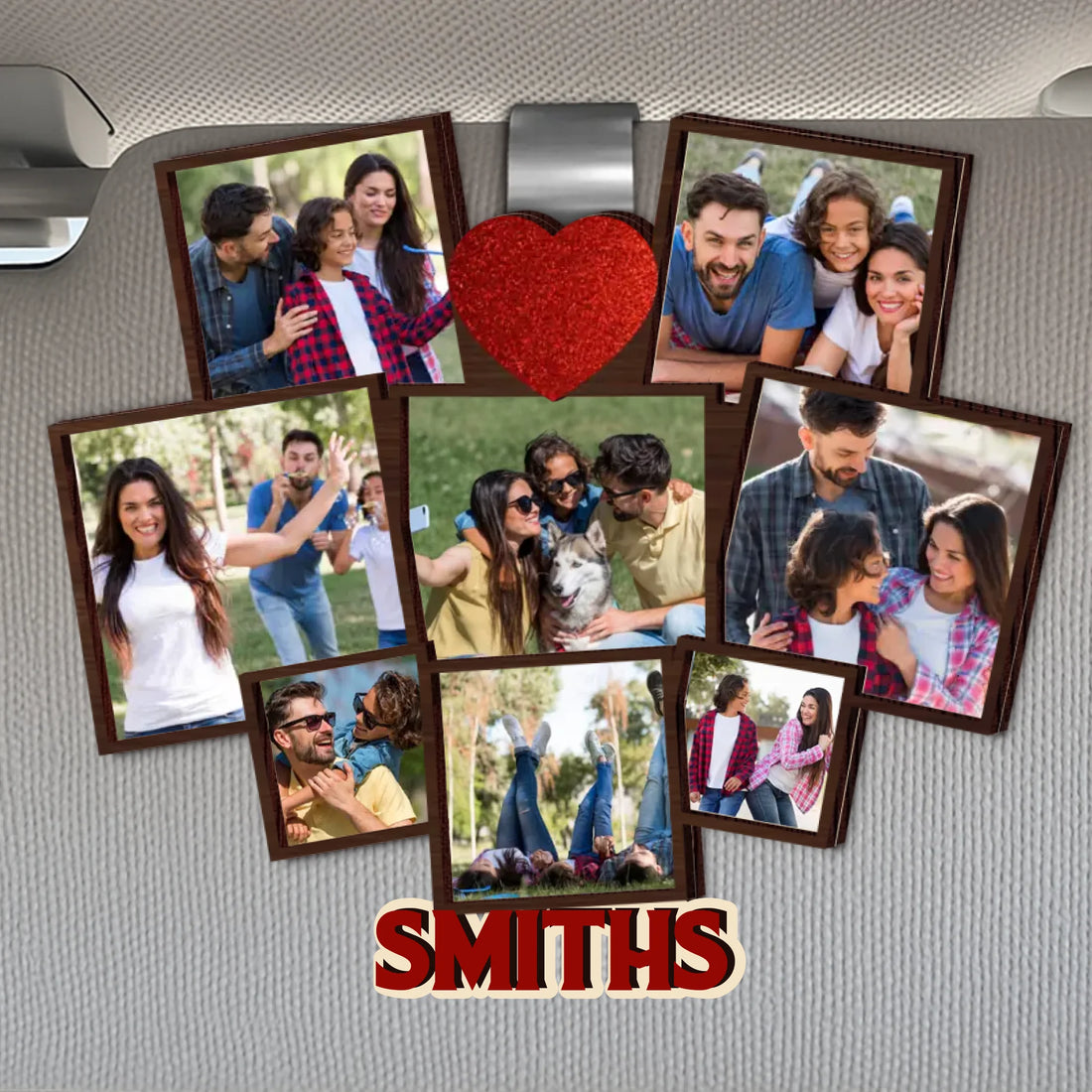 Family Heart - Personalized Car Visor Clip