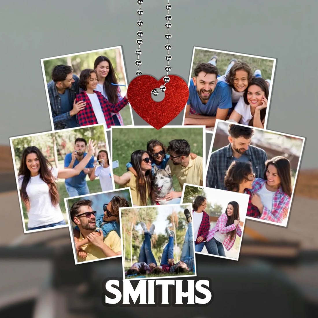 Family Heart - Personalized Acrylic Car Hanger