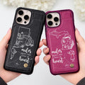 Custom Long Distance Couple Phone Case With Birth Flowers